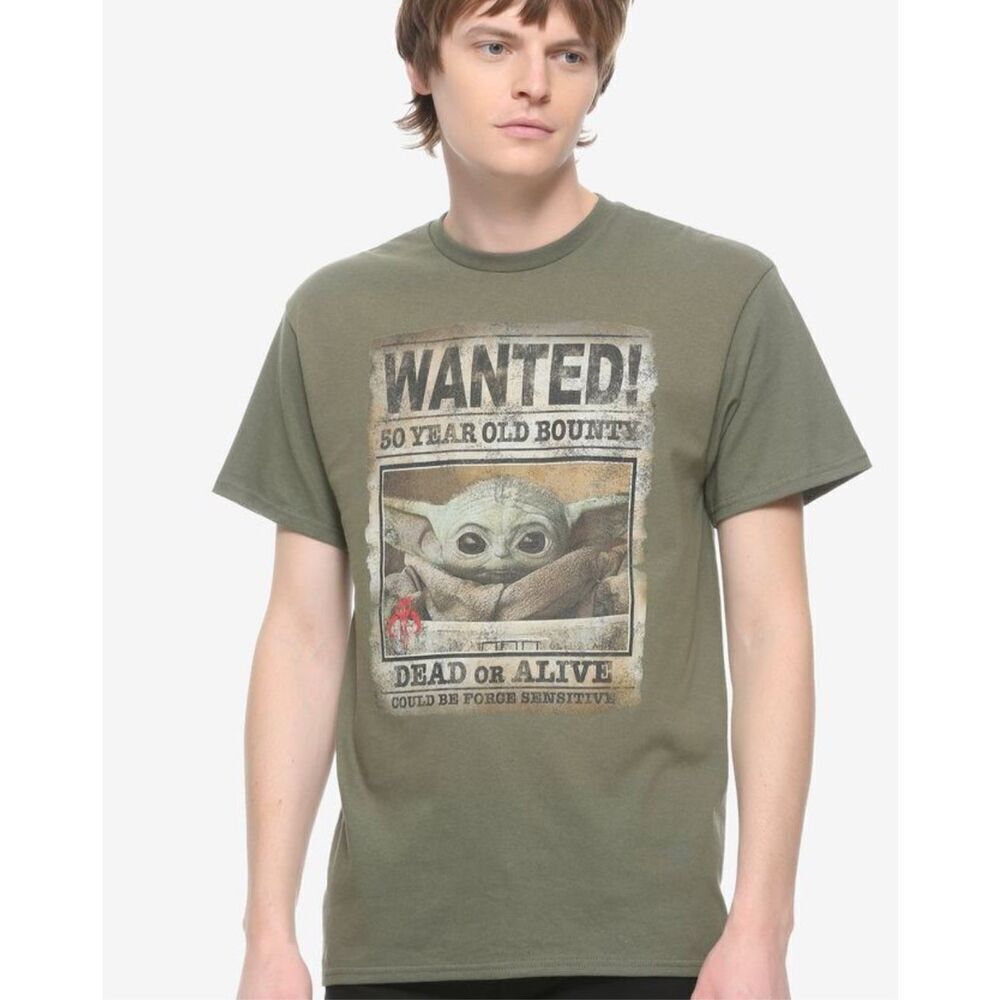 Star Wars The Mandalorian The Child Wanted Poster T-Shirt Nwt Size XS Unisex